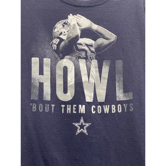 Dallas Cowboys Authentic Leighton Vander Esch "HOWL" tee M 100% Cotton - Picture 3 of 4